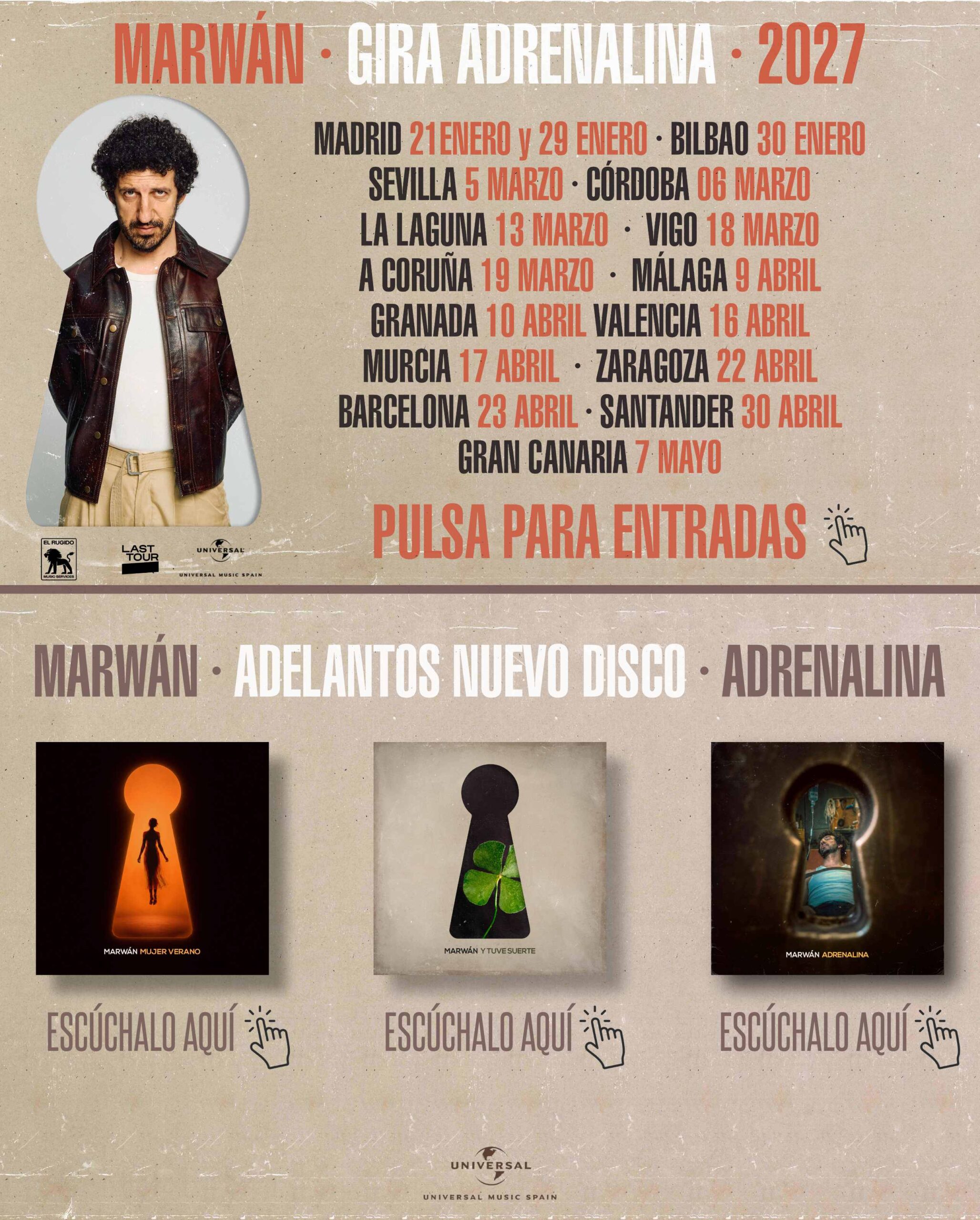 Marwán - Gira Adrenalina 2027 y nuevo disco
